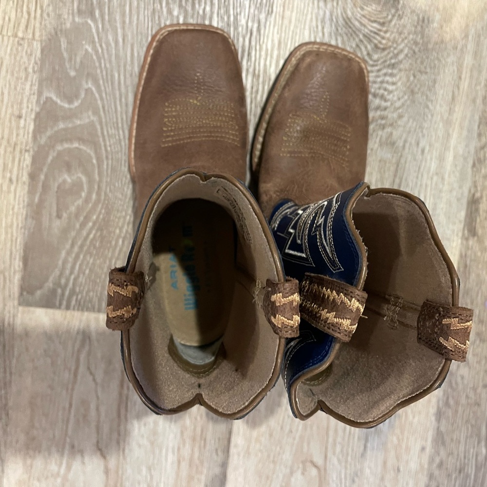 Ariat Kids Brown and Blue Cowboy Boots